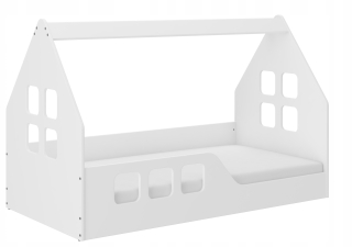 Wooden Toys House drevená posteľ 84 x 164 cm biela